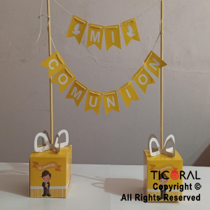 SET BANDERINES MI COMUNION DECORACION MESA NENE X 1